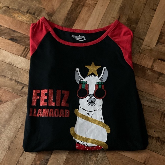 Christmas tee - feliz llamadad - Picture 1 of 2